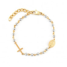 Carica l&#39;immagine nel visualizzatore di Gallery, Bracciale da uomo in acciaio rosario Croce 4US Cesare Paciotti 4UBR7348
