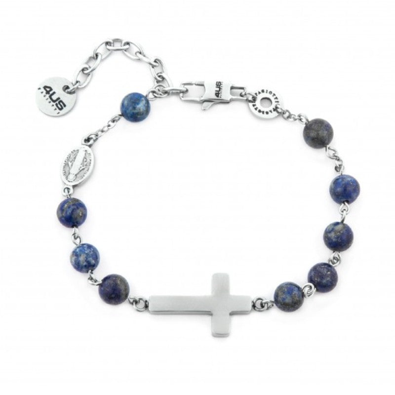 Bracciale da uomo in acciaio rosario 4US Cesare Paciotti 4UBR7493