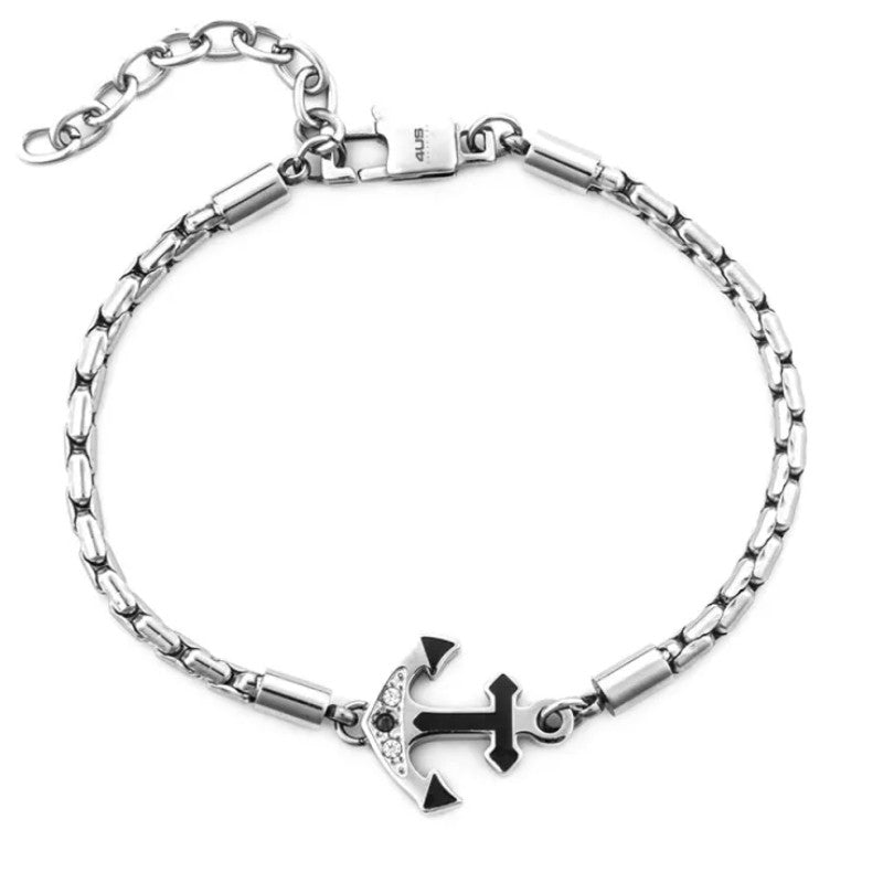 Bracciale da uomo in acciaio Ancora 4US Cesare Paciotti 4UBR7522
