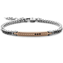 Carica l&#39;immagine nel visualizzatore di Gallery, Bracciale tennis da uomo in acciaio 4US Cesare Paciotti 4UBR7552
