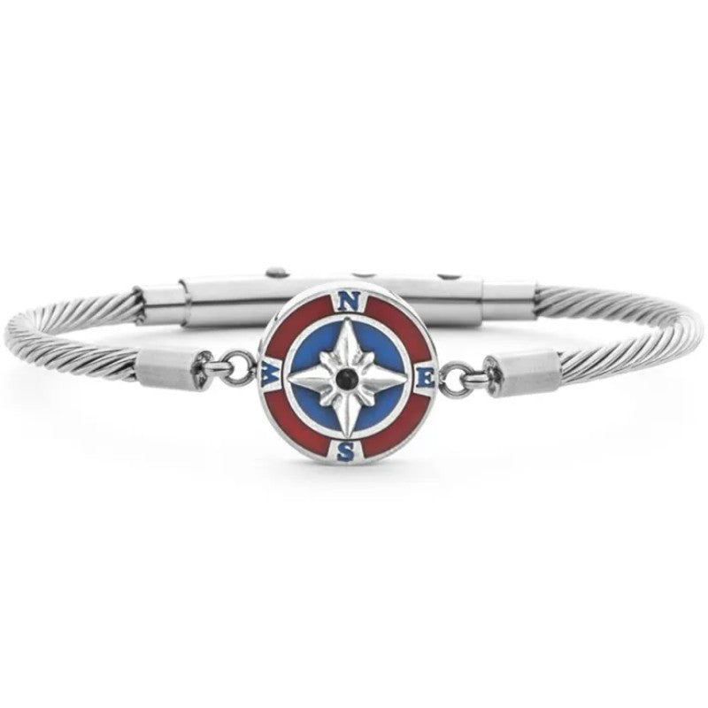 Bracciale da uomo in acciaio rosa dei venti 4US Cesare Paciotti 4UBR7868