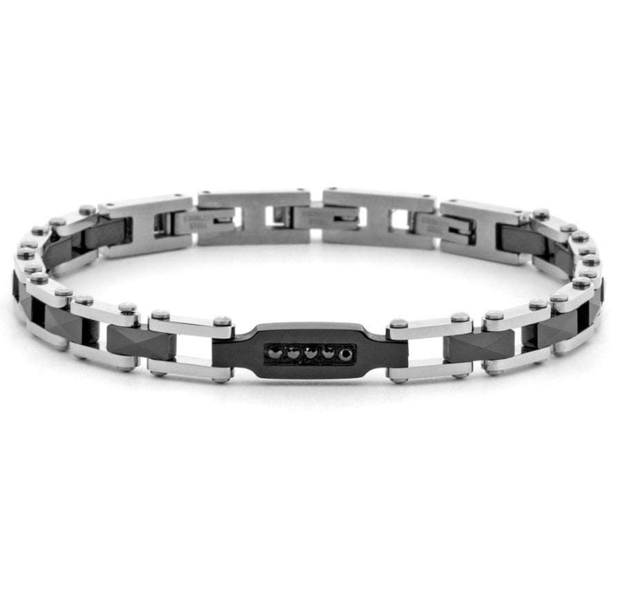 Bracciale Da Uomo In Acciaio e Ceramica 4US Cesare Paciotti 4UBR8015