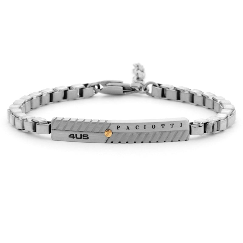 Bracciale Da Uomo In Acciaio Targhetta 4US Cesare Paciotti 4UBR8026