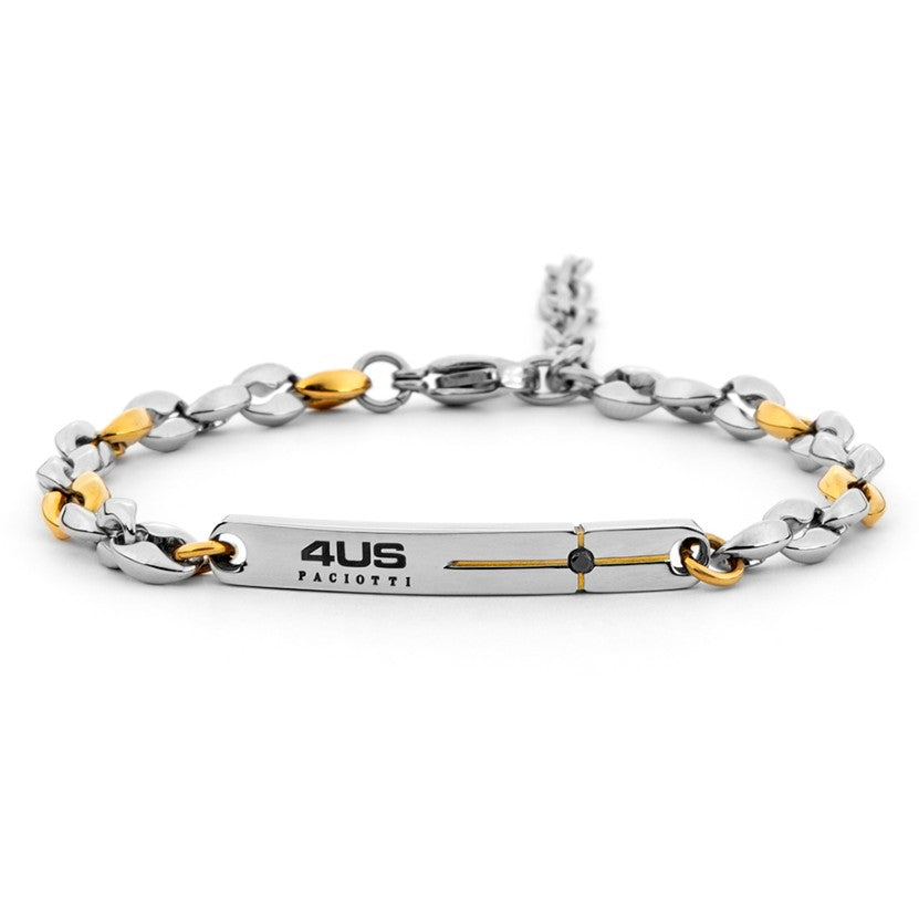 Bracciale Da Uomo In Acciaio Con Targhetta 4US Cesare Paciotti 4UBR8030