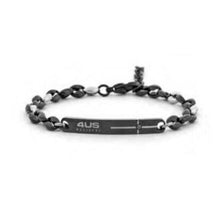 Carica l&#39;immagine nel visualizzatore di Gallery, Bracciale Da Uomo In Acciaio Nero Targhetta 4US Cesare Paciotti 4UBR8032
