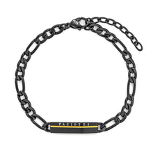 Carica l&#39;immagine nel visualizzatore di Gallery, Bracciale Da Uomo In Acciaio Nero Targhetta 4US Cesare Paciotti 4UBR8061
