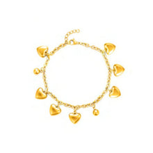 Cargar imagen en el visor de la galería, Bracciale da Donna in Acciaio Dorato 4US Cesare Paciotti Cuori 4UBR8092W
