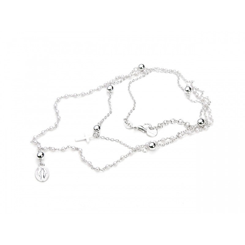 Collana da donna rosario in acciaio For Us Cesare Paciotti 4UCL2563W