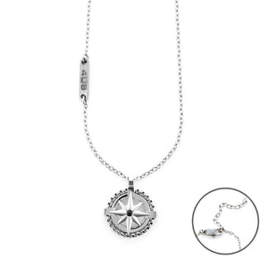 4US Cesare Paciotti compass rose steel men's necklace 4UCL5952