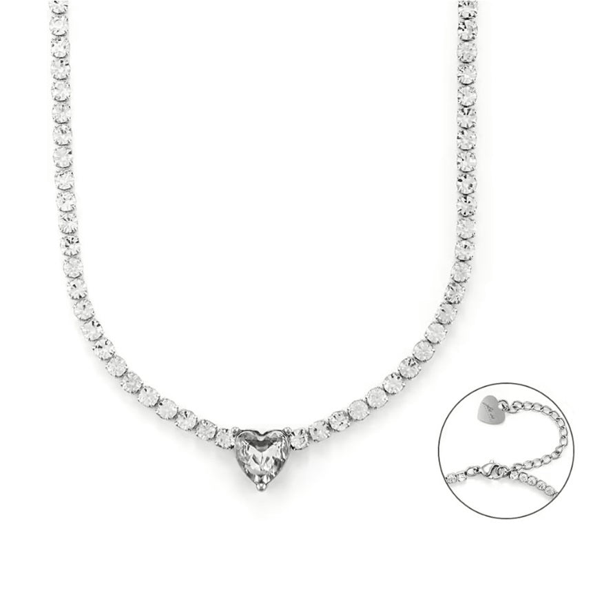 4US Cesare Paciotti women's steel tennis necklace 4UCL6255W