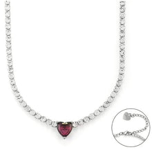 Load image into Gallery viewer, 4US Cesare Paciotti women&#39;s steel tennis necklace 4UCL6259W
