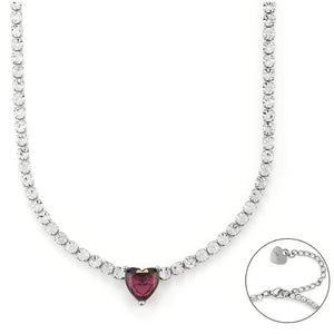 4US Cesare Paciotti women's steel tennis necklace 4UCL6259W