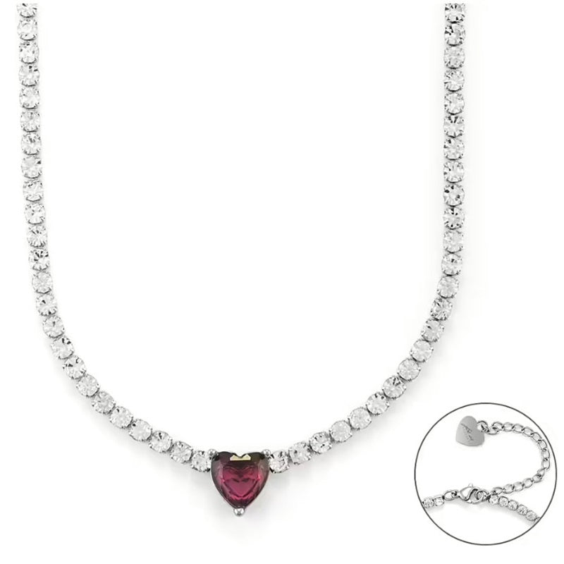 4US Cesare Paciotti women's steel tennis necklace 4UCL6259W