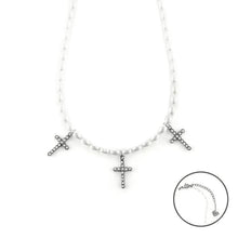 Carica l&#39;immagine nel visualizzatore di Gallery, Collana da donna in acciaio con perle 4US Cesare Paciotti 4UCL6471W

