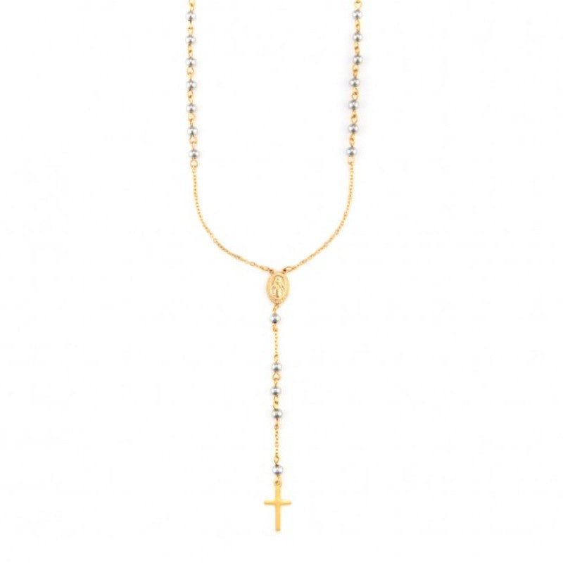 Collana da uomo in acciaio rosario Croce 4US Cesare Paciotti 4UCL7347