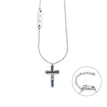 Cargar imagen en el visor de la galería, Collana da uomo in acciaio rosario Croce 4US Cesare Paciotti 4UCL7516

