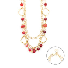 Load image into Gallery viewer, Collana da donna in ottone con Agata Rossa 4Us Cesare Paciotti 4UCL7596W
