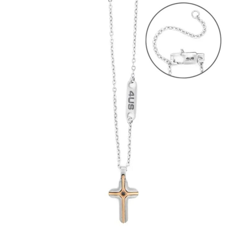 Collana da uomo in acciaio Croce 4US Cesare Paciotti 4UCL7823