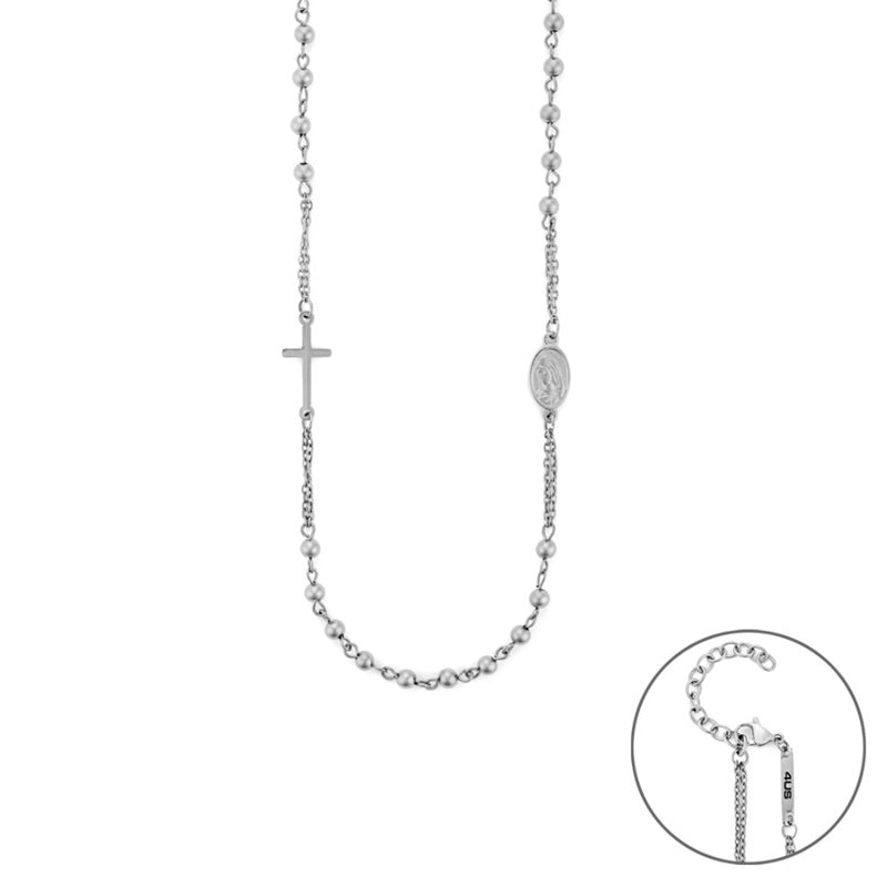 Collana da uomo in acciaio Rosario 4US Cesare Paciotti 4UCL7965