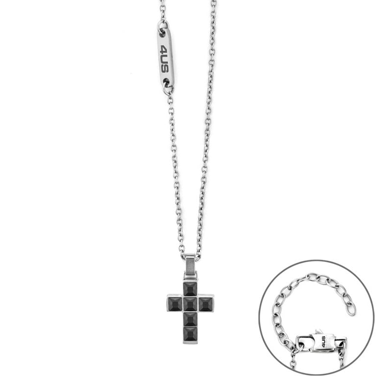 Collana da uomo in acciaio 4US Cesare Paciotti croce 4UCL8046