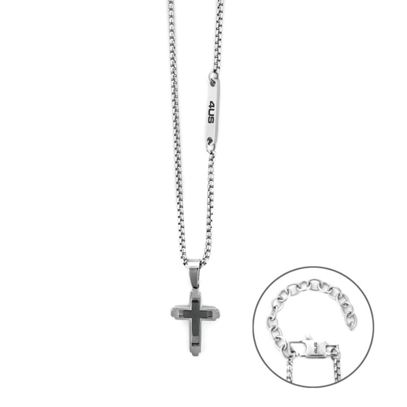 Collana da Uomo in Acciaio Catena Croce 4US Cesare Paciotti 4UCL8062