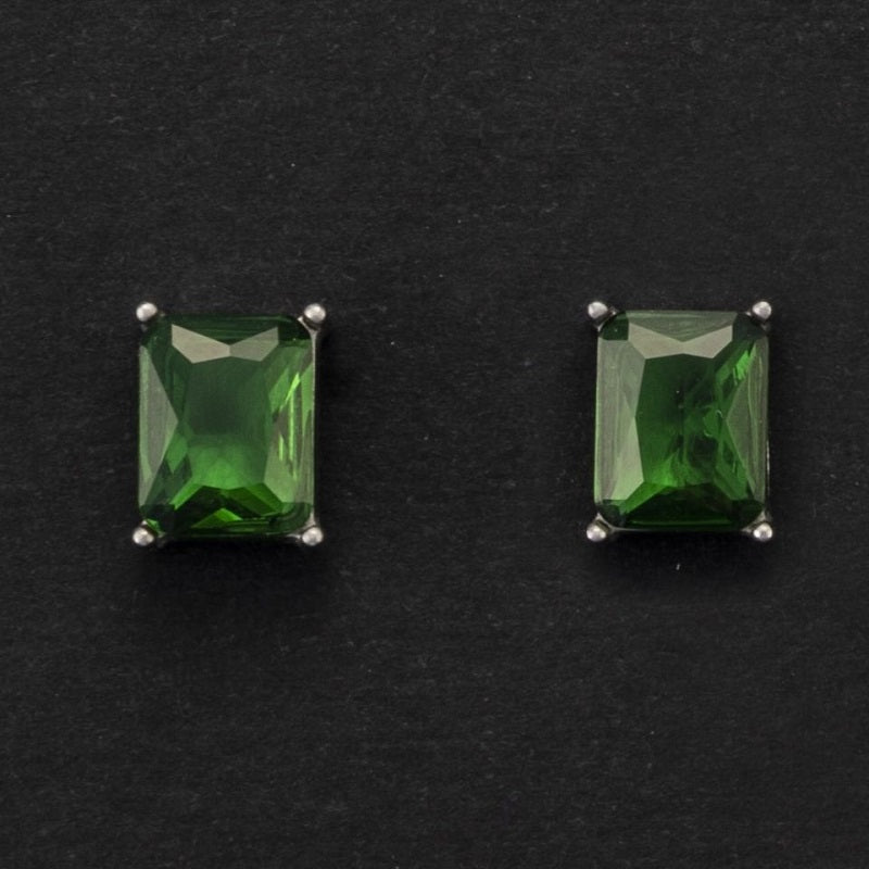 Orecchini da donna in acciaio con pietre verde For Us Cesare Paciotti 4UOR5510W