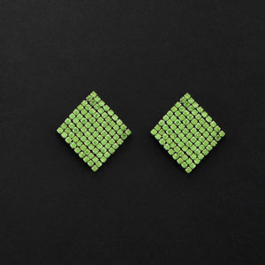 Women's earrings with green crystals For Us Cesare Paciotti 4UOR5902W