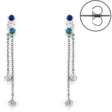 Load image into Gallery viewer, Women&#39;s silver earrings with zircons For Us Cesare Paciotti 4UOR6084W
