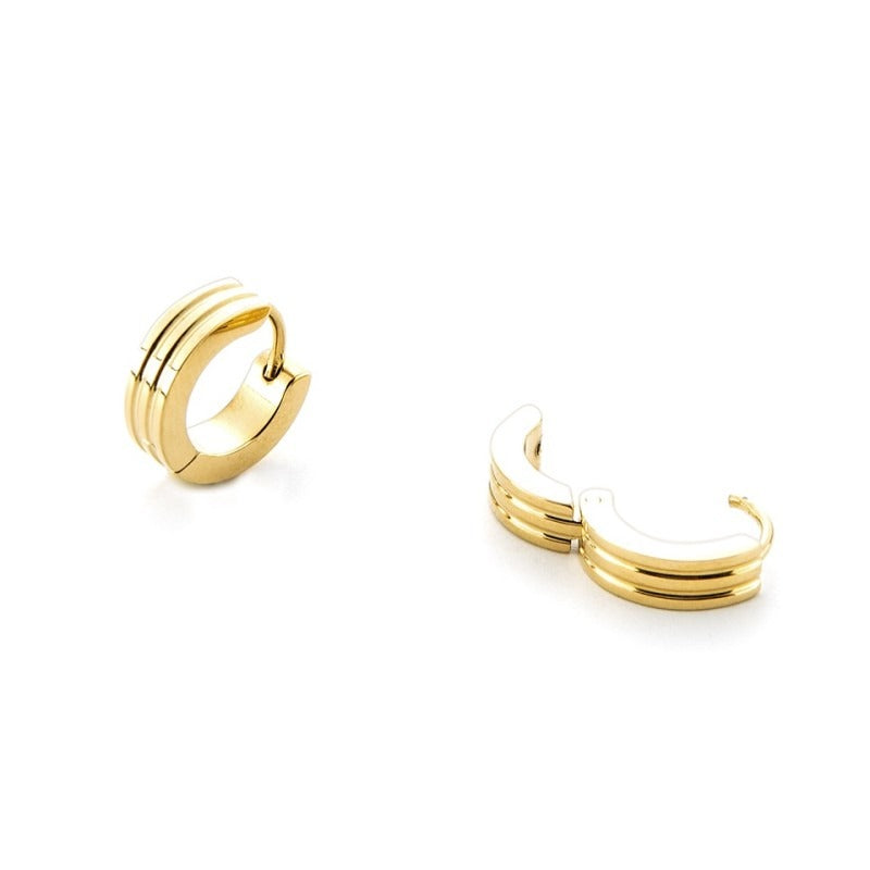 Paciotti 4US 4UOR6253 gold PVD steel men's earrings