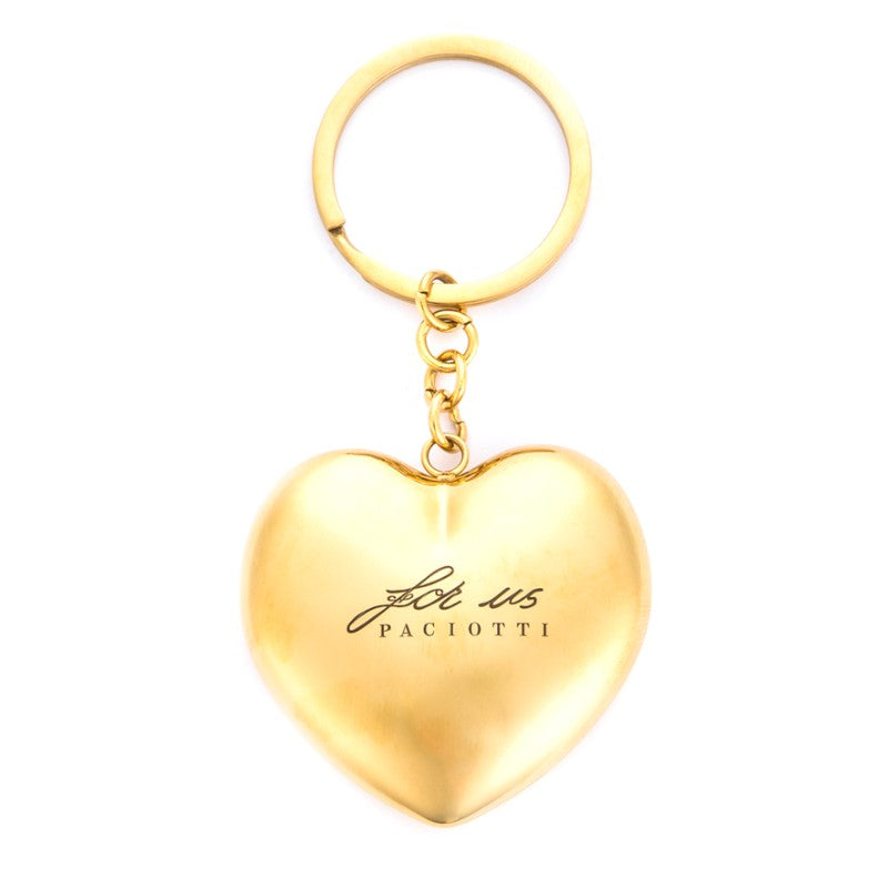 Portachiave da donna in acciaio dorato cuore 4US Cesare Paciotti 4UPC8095W