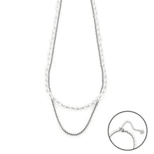 Carica l&#39;immagine nel visualizzatore di Gallery, Collana da donna in acciaio con perle 4US Cesare Paciotti 4UCL6464W

