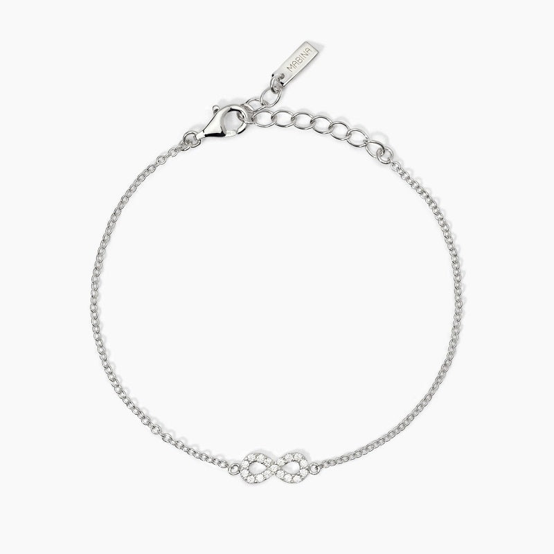 Bracciale da donna in argento con catena forzatina e infinito ENDLESS Mabina 533822