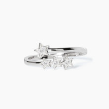 Carica l&#39;immagine nel visualizzatore di Gallery, Anello da donna in argento con stelle in zirconi CINDY Mabina 523128
