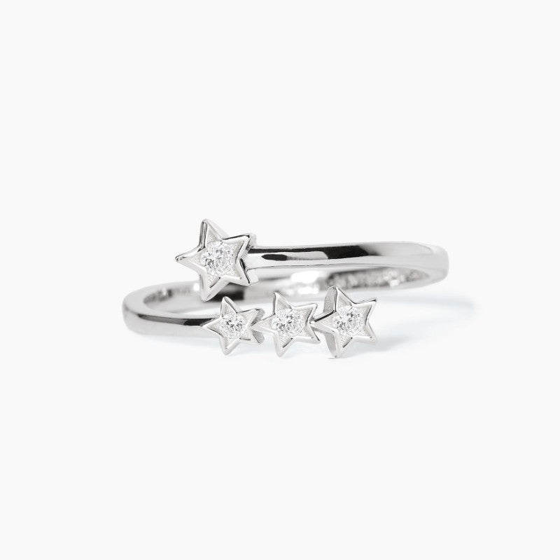 Anello da donna in argento con stelle in zirconi CINDY Mabina 523128