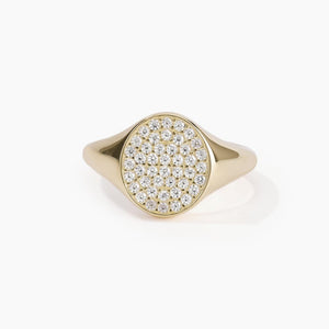 Anello da donna in acciaio dorato con pavé CHEVALIER Mabina 523204