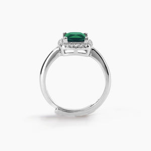 Anello da donna in argento con smeraldo e zirconi COOL OR RÉTRO? Mabina 523213