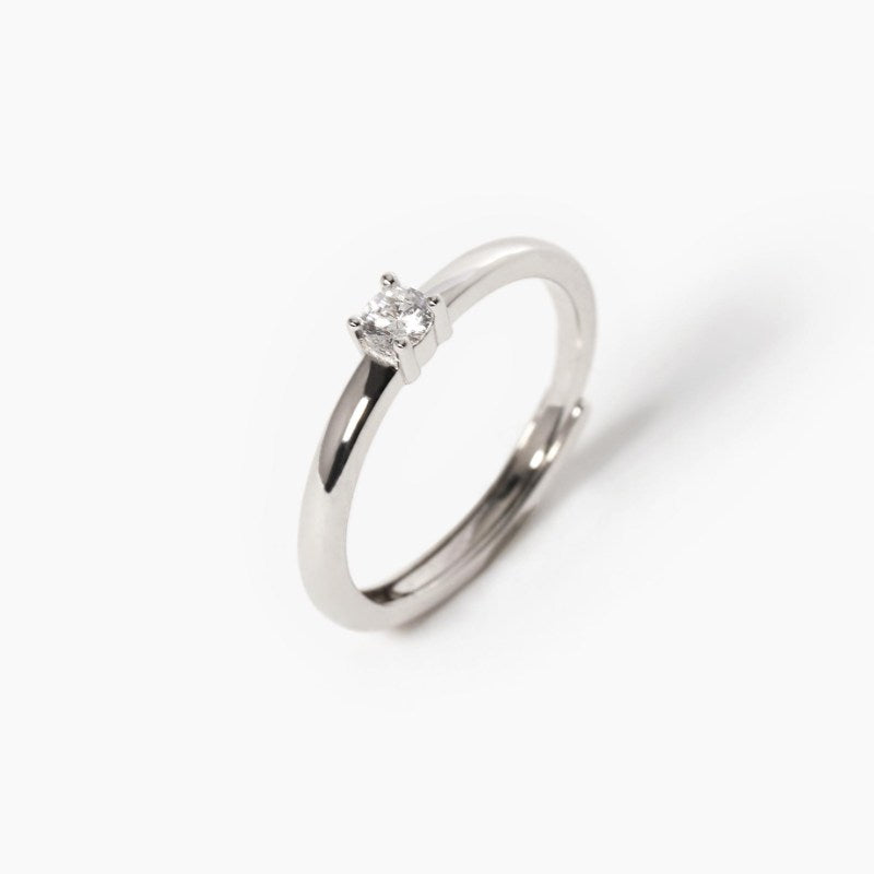 Anello da donna solitario in argento con zircone BEATO TRA LE DONNE Mabina 523233