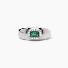 Cargar imagen en el visor de la galería, Anillo de mujer con esmeralda sintética ¿COOL O RÉTRO? Mabina 523272
