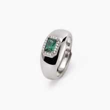 Cargar imagen en el visor de la galería, Anillo de mujer con esmeralda sintética ¿COOL O RÉTRO? Mabina 523272
