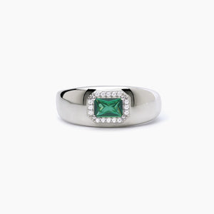 Anillo de mujer con esmeralda sintética ¿COOL O RÉTRO? Mabina 523272