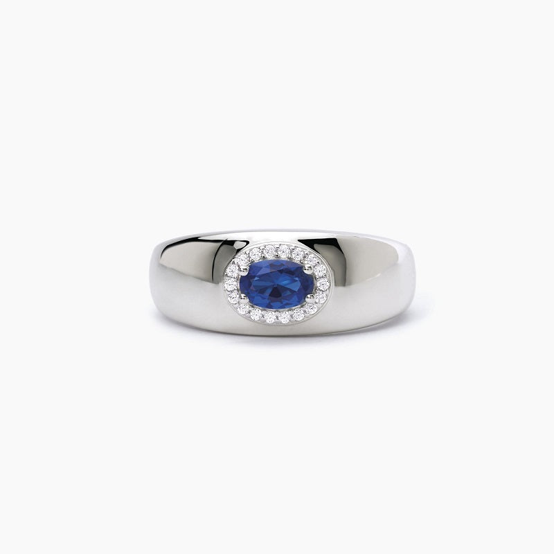 Anillo de mujer con zafiro sintético ¿COOL O RÉTRO? Mabina 523274
