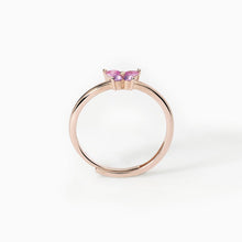 Carica l&#39;immagine nel visualizzatore di Gallery, Anello Da Donna Con Zirconi Rosa Taglio Marquise SECRET GARDEN Mabina 523288
