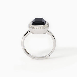 Anello Da Donna Con Taglio Ottagonale In Agata Nera JETSET Mabina 523305