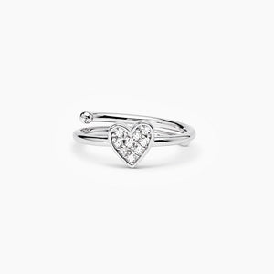Anello Bimba In Argento Con Cuore Pavè MON AMOUR Mabina 523316