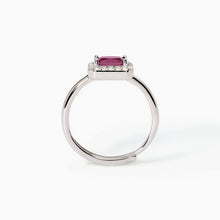Cargar imagen en el visor de la galería, Anillo de mujer de plata con zafiro sintético y circonitas ¿COOL O RÉTRO? Mabina 523338
