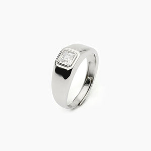 Anello da uomo in argento con zircone bianco NEW RETRÒ Mabina 523356