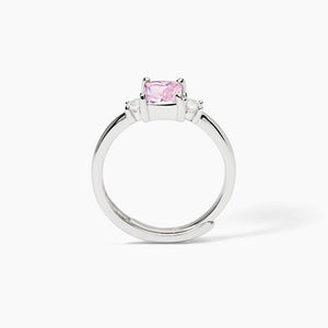 Anillo de mujer de plata con circonita sintética rosa BATTITO Mabina 523362