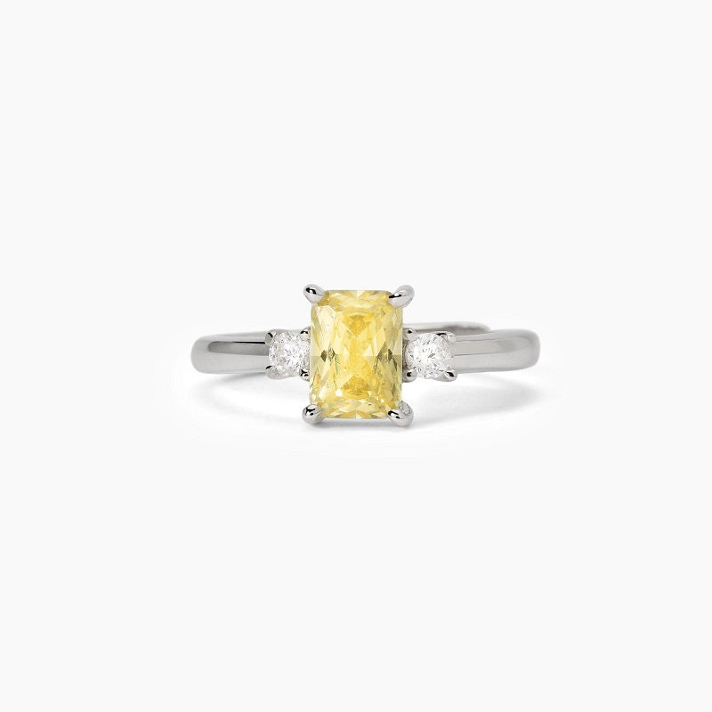 Anillo de mujer de plata con circonitas Limón BATTITO Mabina 523363