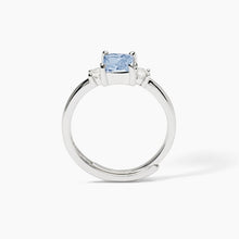 Cargar imagen en el visor de la galería, Anillo de mujer Mabina de plata con aguamarina 523364
