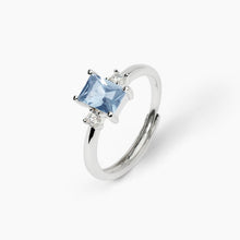 Cargar imagen en el visor de la galería, Anillo de mujer Mabina de plata con aguamarina 523364
